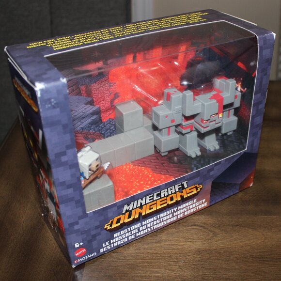 3/$55❤️ Mattel Minecraft Dungeons Mini Battle Box Redstone Monstrosity Mangle - Picture 2 of 16
